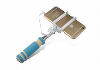 Mini diseño inoxidable atado con alambre del surco del azul de acero del palillo de Smartphone Selfie