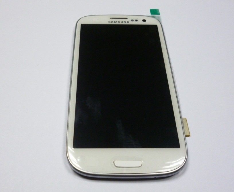 Pantalla LCD táctil del IPS Samsung con el marco para S3 i9300 LCD con blanco del digitizador