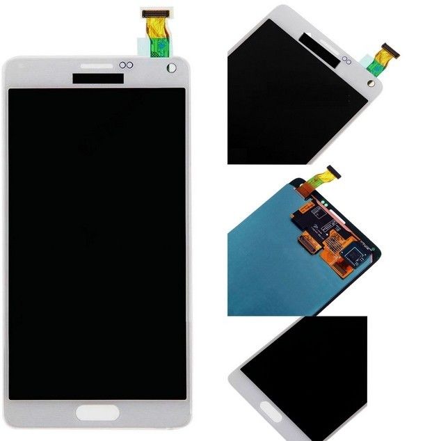 5,7 pulgadas de pantalla de Samsung LCD para la nota 4 LCD con blanco de la asamblea del digitizador