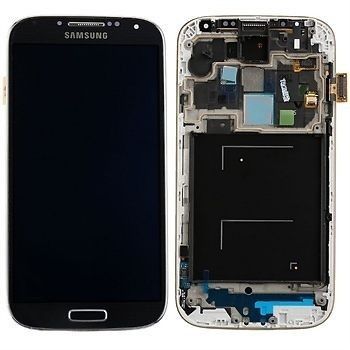 5 pulgadas de pantalla de Samsung LCD con el marco para S4 i9500 LCD con el azul del digitizador